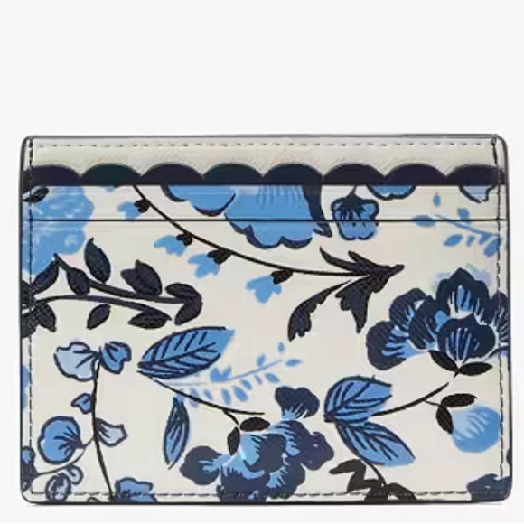 KATE SPADE ♠️ 4pcs TOP HANDLE NAVY TOTE, POUCH, CROSSBODY STRAP, CARD CASE. 💙🤍 - Picture 12 of 16